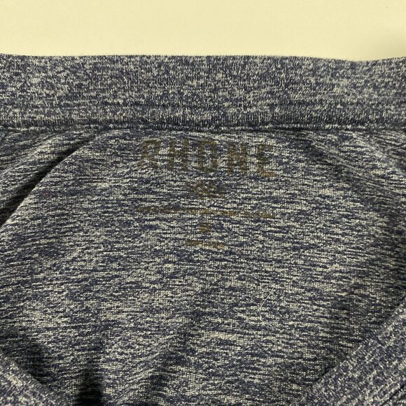 Rhone Reign Long Sleeve Shirt Men's Medium Gray Blue Heather Performance Workout - Picture 5 of 9